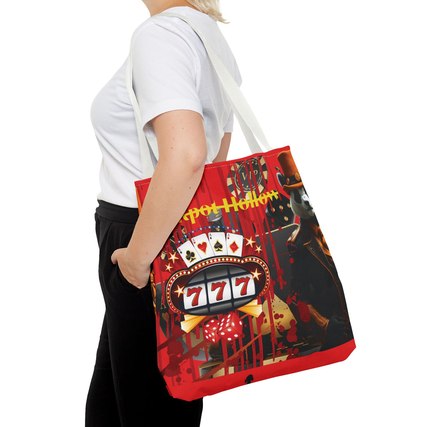 Gamer Fresh | Jackpot Hollow Horror Tote Bag | Slot 7 Red - Limited Edition