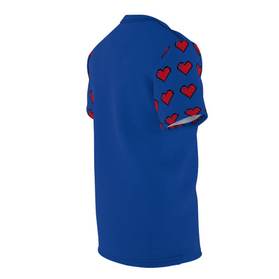 Gamer Fresh | The All Premium Heart Energy Bar Royal Blue Unisex Cut & Sew T -Shirt