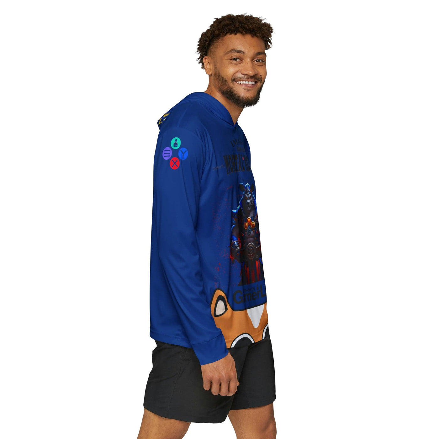 Gamer Fresh Arturo Nuro Collection | Play Awesome | Mortal Kombat 30 Year Anniversary | Raw Paw Limited Edition Tribute | Athletic Warmup Dark Blue Hoodie