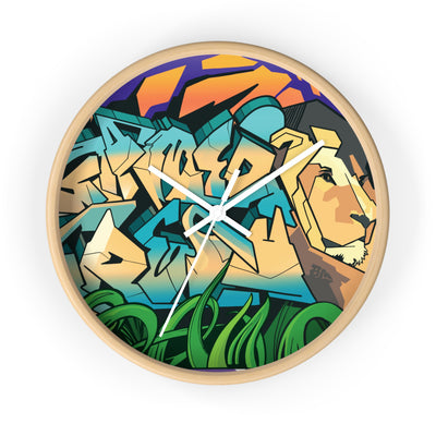The Gamer Fresh Limited Edition | Graffiti Streamer | All Art Lion NYC Mural | Wooden Wall Clock