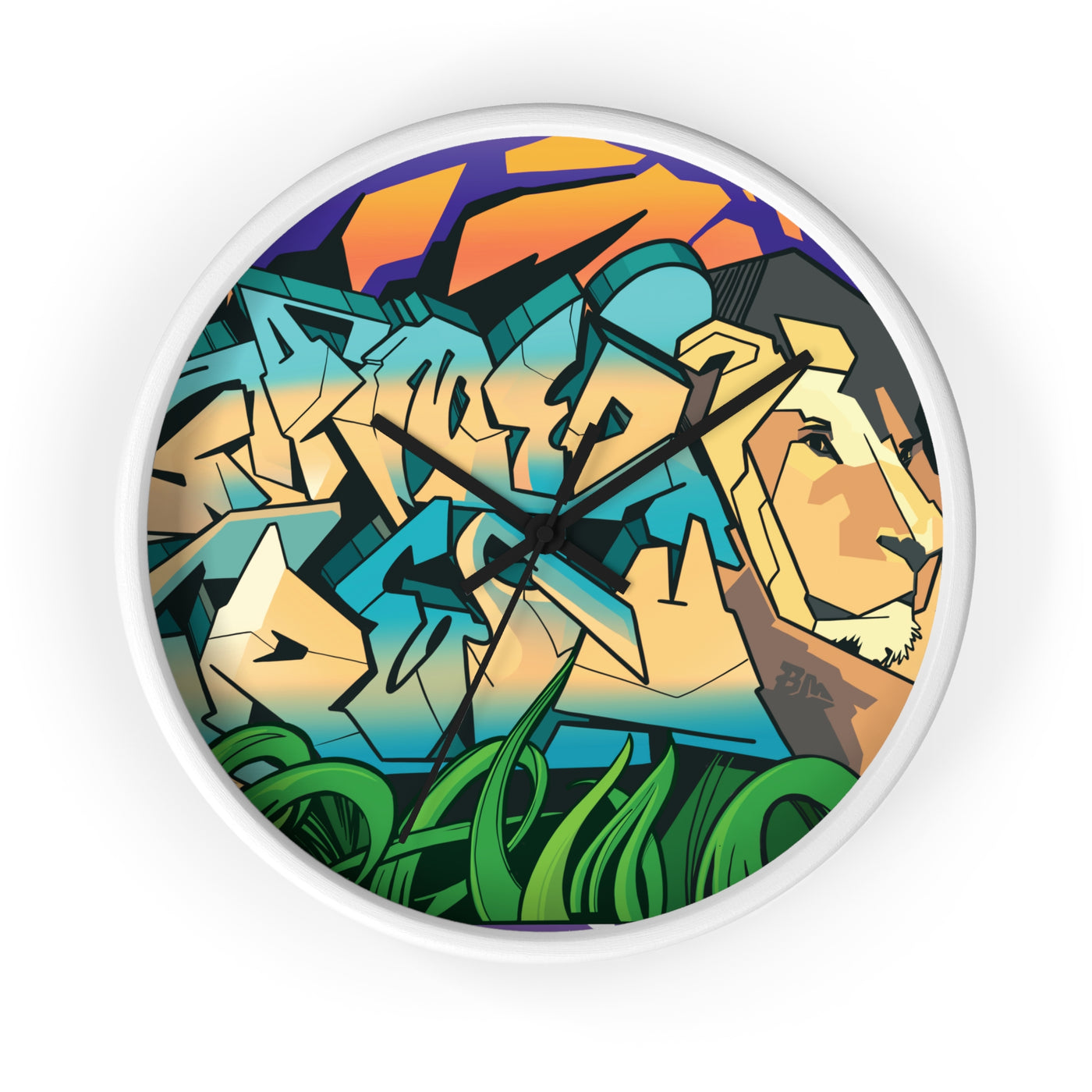 The Gamer Fresh Limited Edition | Graffiti Streamer | All Art Lion NYC Mural | Wooden Wall Clock