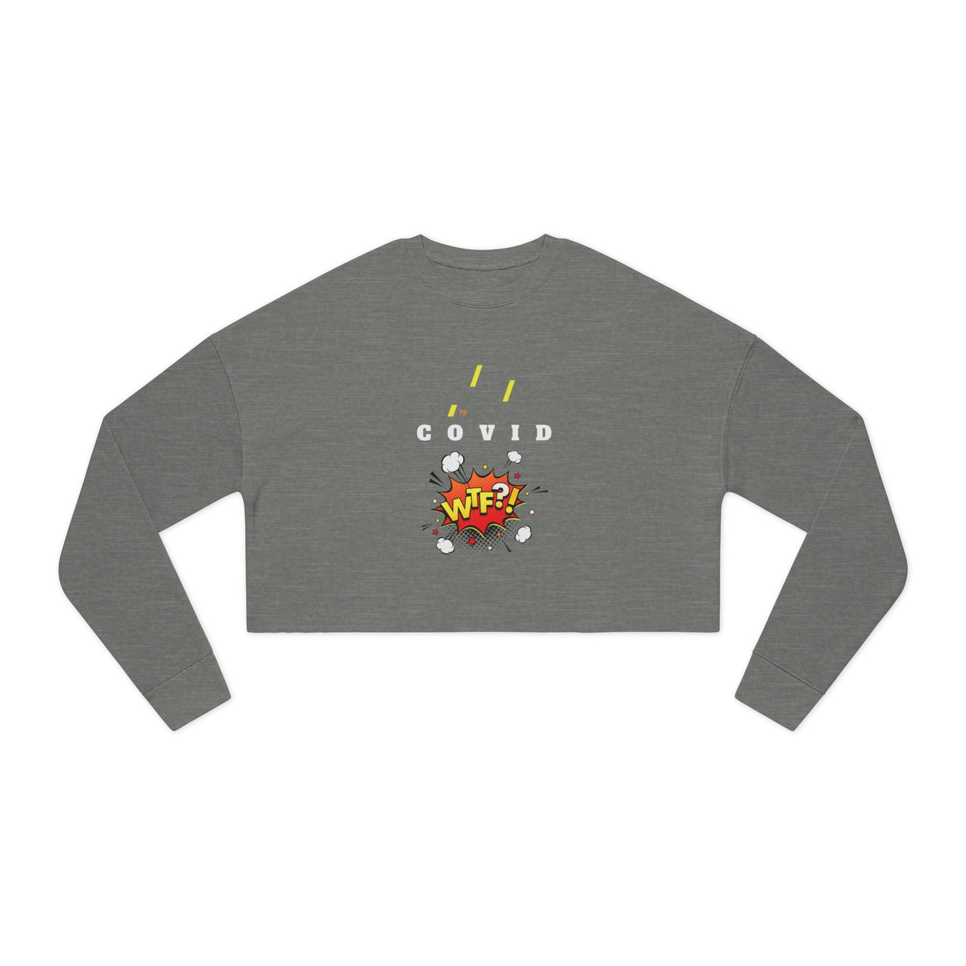 Gamer Fresh Vision | WTF Covid 19? | Women's Cropped Black Sweatshirt