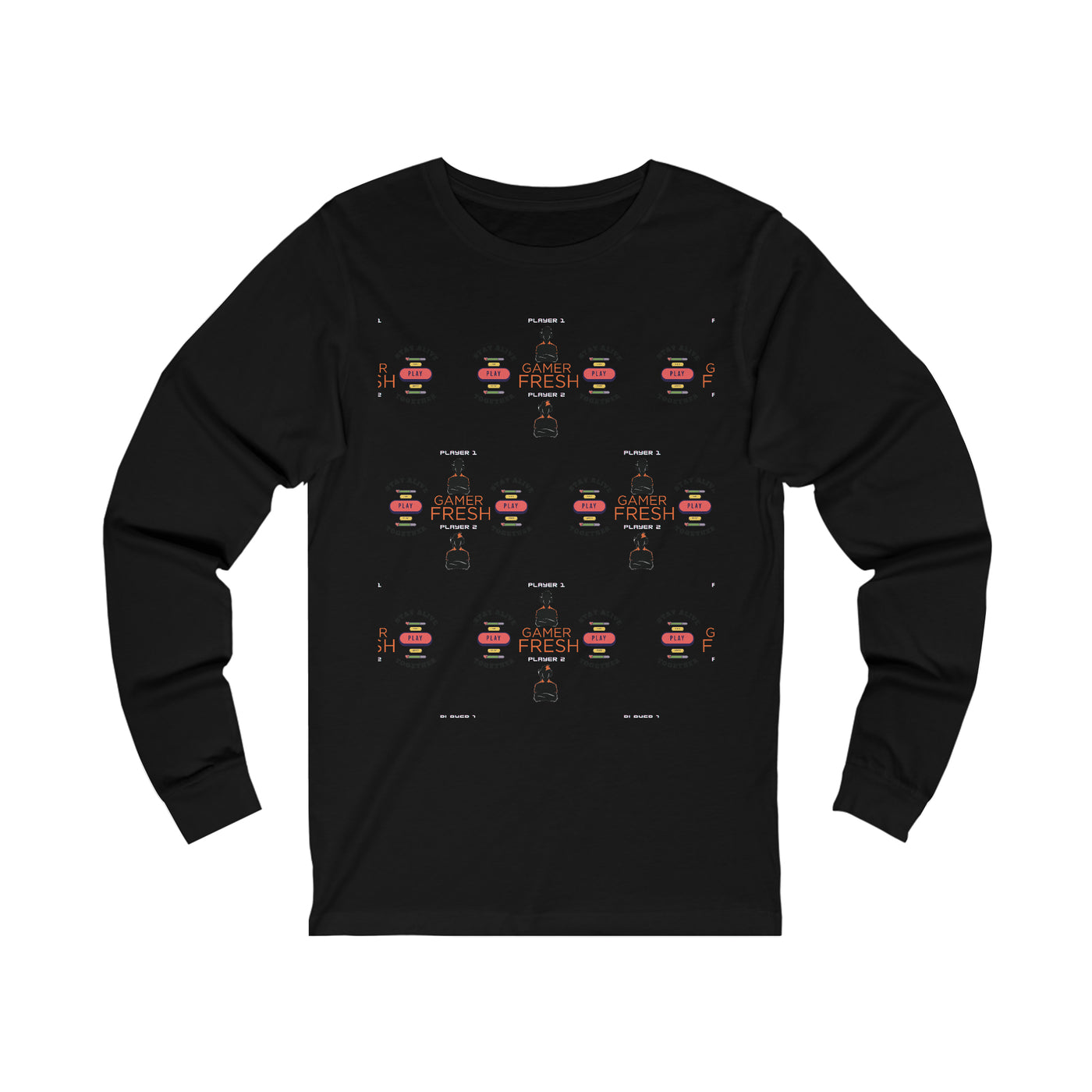 Gamer Fresh | Limited Exclusive | Eat'em Up Players | Namco Pac Man Tribute | Unisex Long Sleeve Tee | Various Colors
