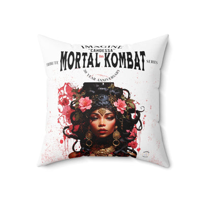 Gamer Fresh | Candessa Mortal Kombat 30th Anniversary Tribute Series | Imagine If Collection | White Square Pillow