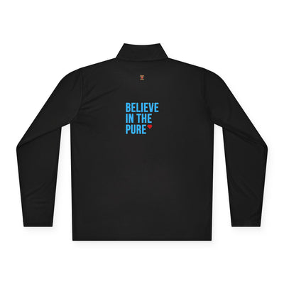 Gamer Fresh | “Believe in the Pure” Quarter-Zip Pullover | Unisex Performance Layer