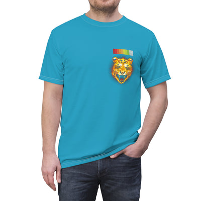 The All Premium Celestial Tiger x Energy Life Bar Aqua Blue Unisex Cut & Sew T-Shirt
