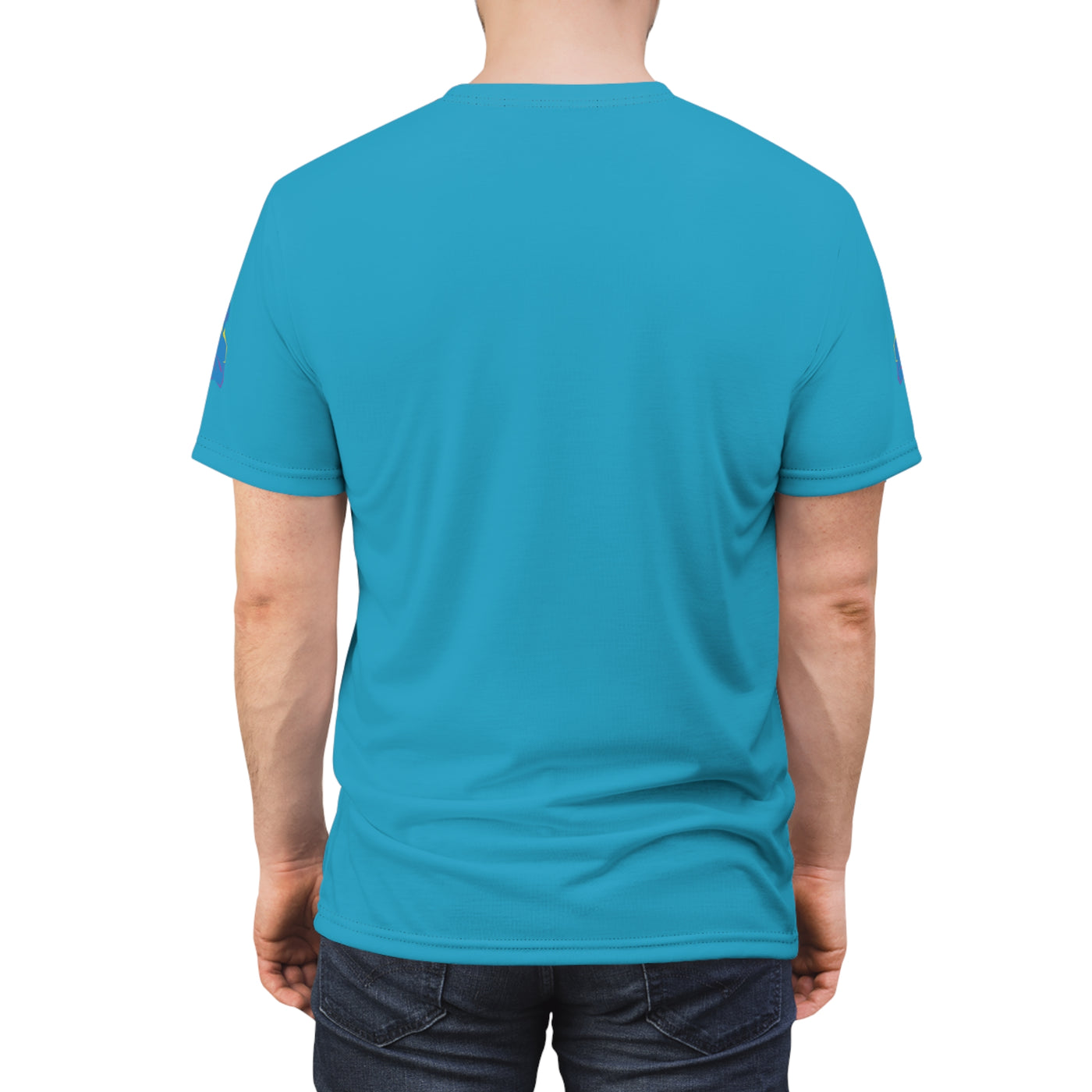 The All Premium Celestial Tiger x Energy Life Bar Aqua Blue Unisex Cut & Sew T-Shirt