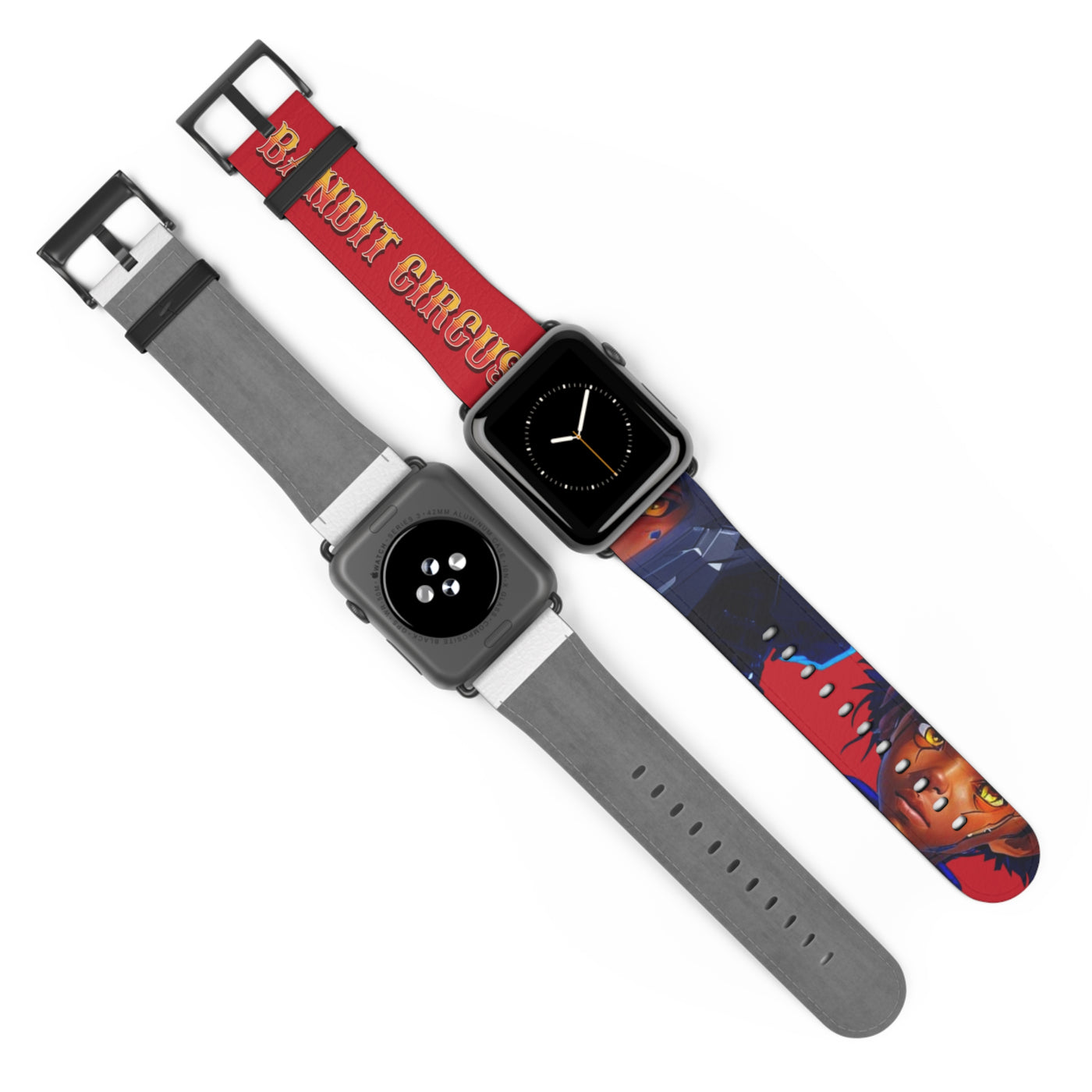 Bandit Circus | Red Faux Leather Apple Watch Band — Gamer Fresh™