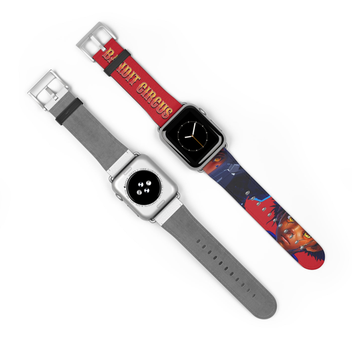 Bandit Circus | Red Faux Leather Apple Watch Band — Gamer Fresh™