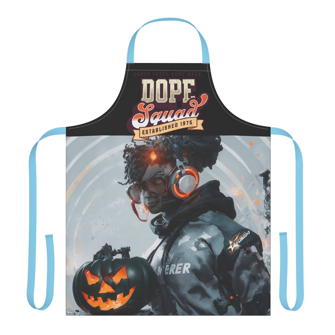 Gamer Fresh | Creep It Real: Smokey Ghosts — Midnight Black Dope Squad Edition | Halloween Apron | Limited Edition