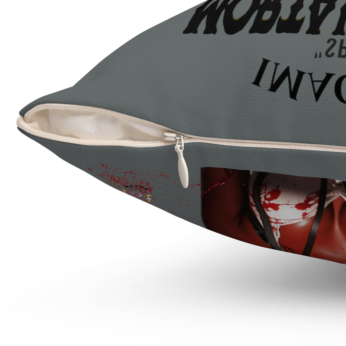 Gamer Fresh Imagine If Collection | Split | Mortal Kombat 30-Year Anniversary Tribute | Dark Grey Square Pillow