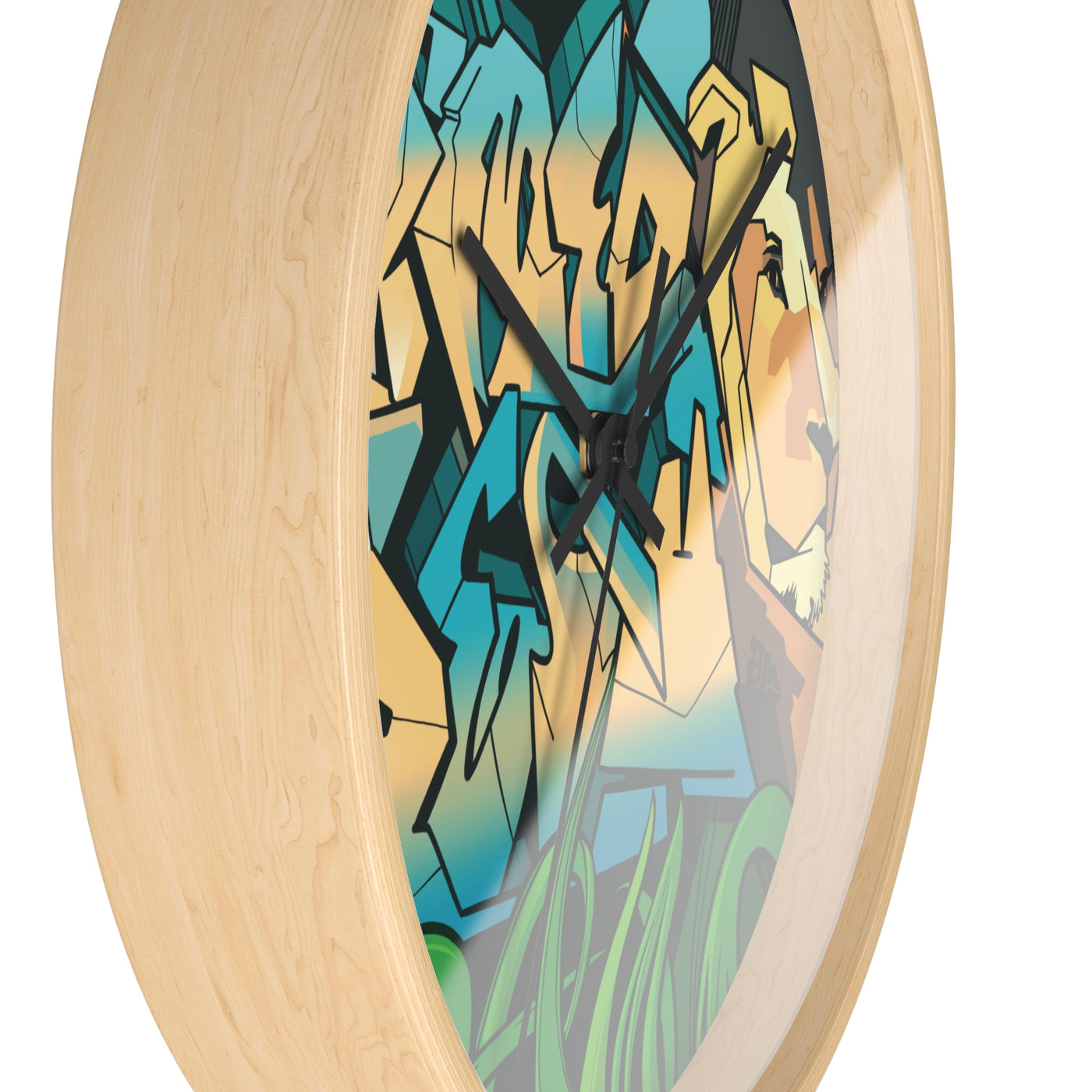 The Gamer Fresh Limited Edition | Graffiti Streamer | All Art Lion NYC Mural | Wooden Wall Clock