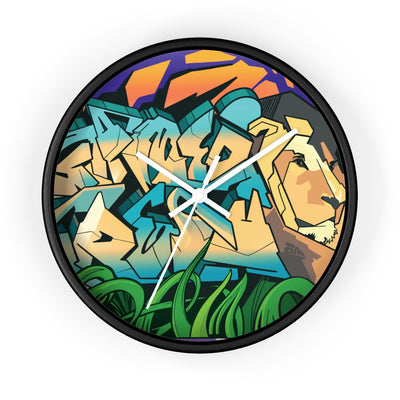 The Gamer Fresh Limited Edition | Graffiti Streamer | All Art Lion NYC Mural | Wooden Wall Clock