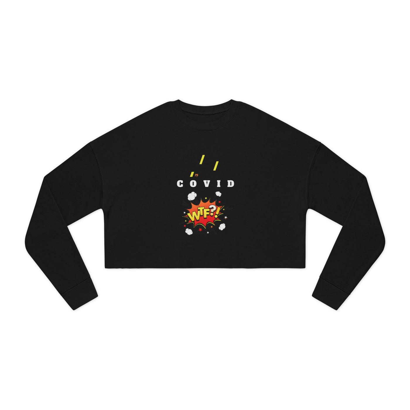 Gamer Fresh Vision | WTF Covid 19? | Women's Cropped Black Sweatshirt