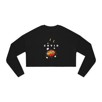Gamer Fresh Vision | WTF Covid 19? | Women's Cropped Black Sweatshirt