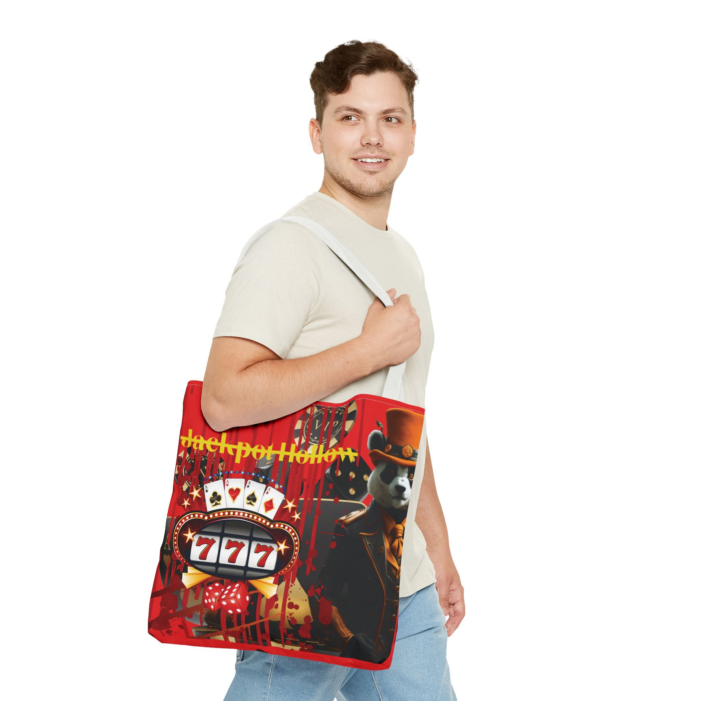 Gamer Fresh | Jackpot Hollow Horror Tote Bag | Slot 7 Red - Limited Edition