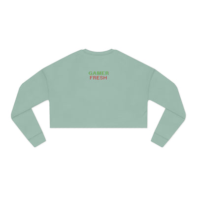 Gamer Fresh Vision | WTF Covid 19? | Women's Cropped Black Sweatshirt