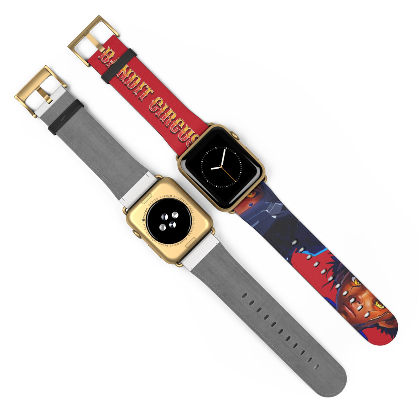 Bandit Circus | Red Faux Leather Apple Watch Band — Gamer Fresh™
