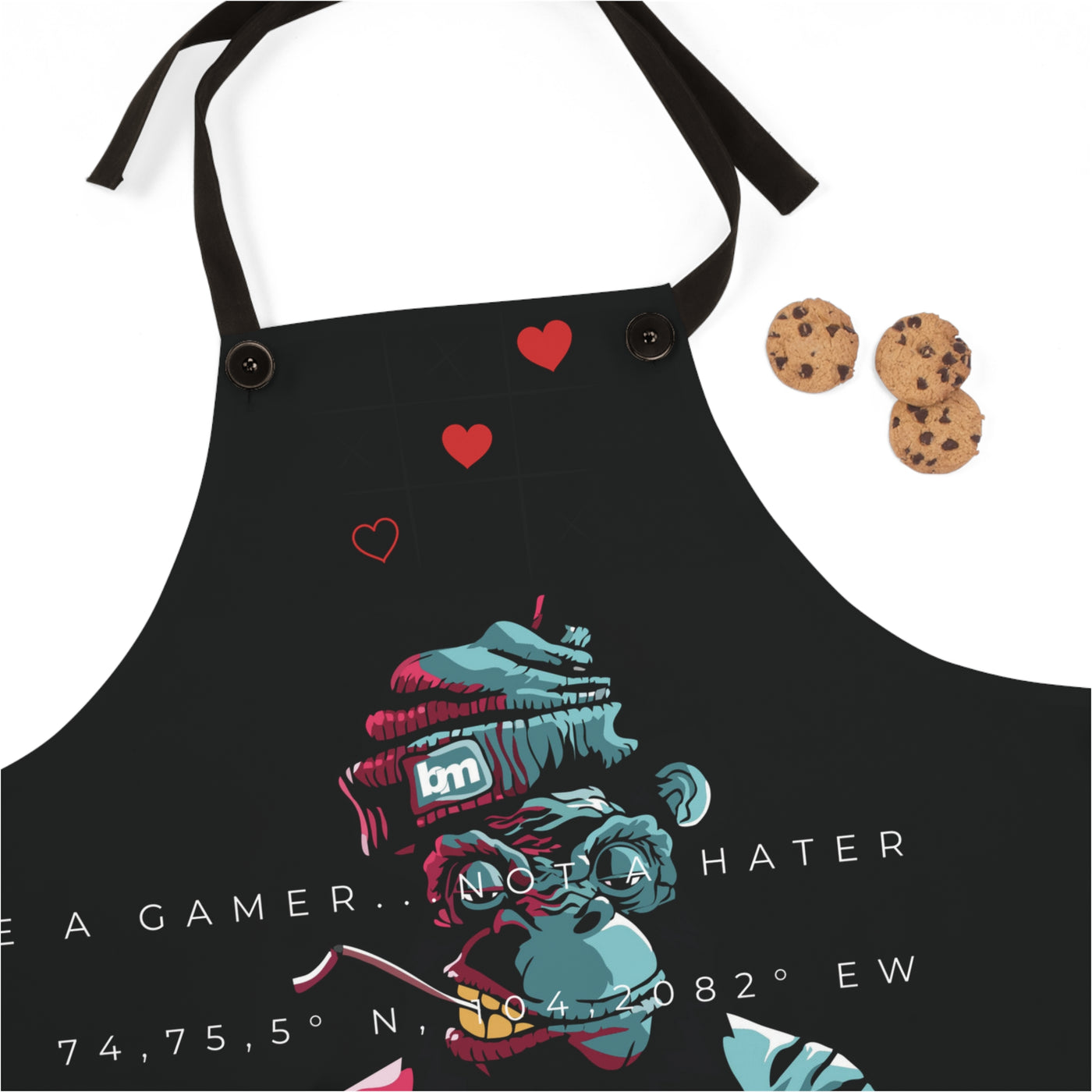 Gamer Fresh Exclusive Limited Edition | Forever Fresh | Gamer Loves Grub Cooking Apron | All Heart Black