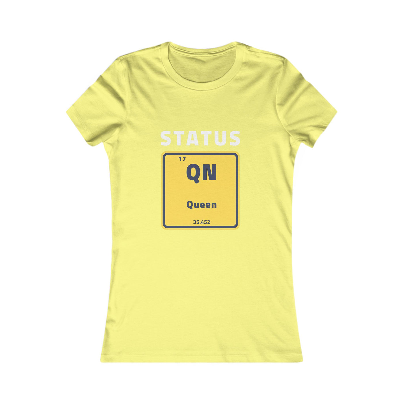Women's The Status Queen Periodic Table Short Sleeve T Shirt *No Background*