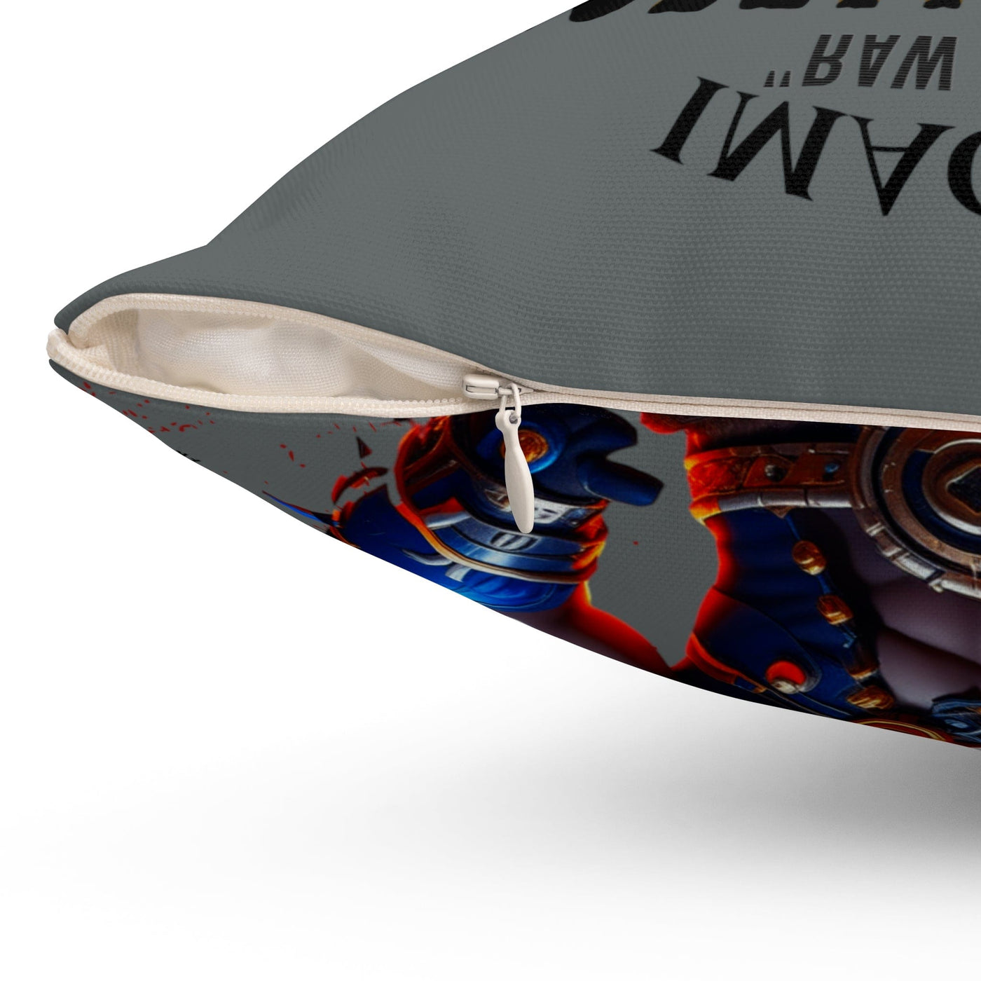 Gamer Fresh Imagine If Collection | Raw Paw | Mortal Kombat 30-Year Anniversary Tribute | Dark Grey Square Pillow