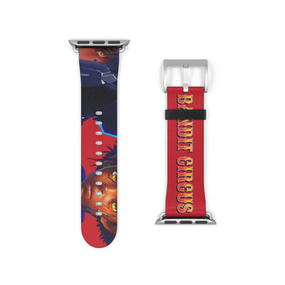 Bandit Circus | Red Faux Leather Apple Watch Band — Gamer Fresh™
