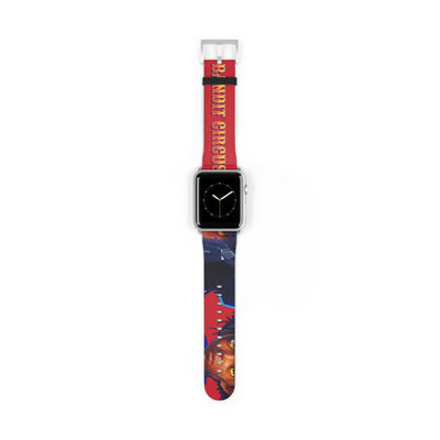 Bandit Circus | Red Faux Leather Apple Watch Band — Gamer Fresh™