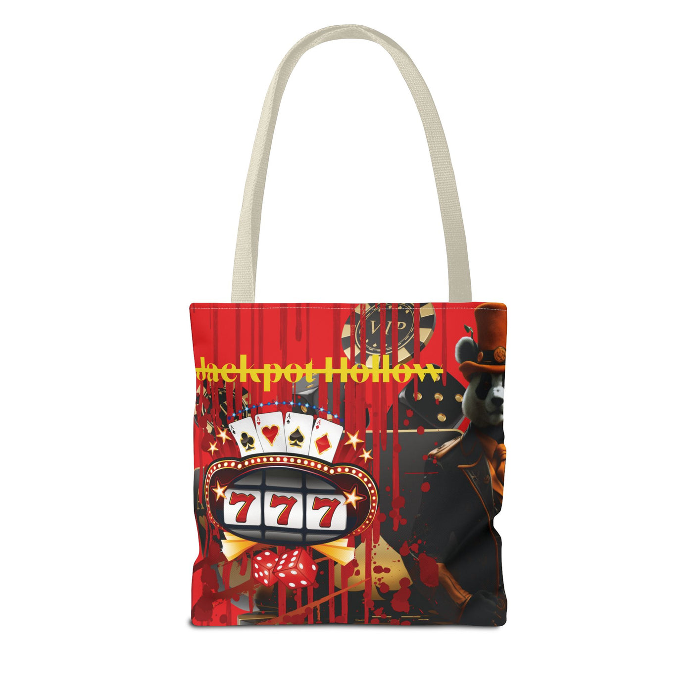 Gamer Fresh | Jackpot Hollow Horror Tote Bag | Slot 7 Red - Limited Edition