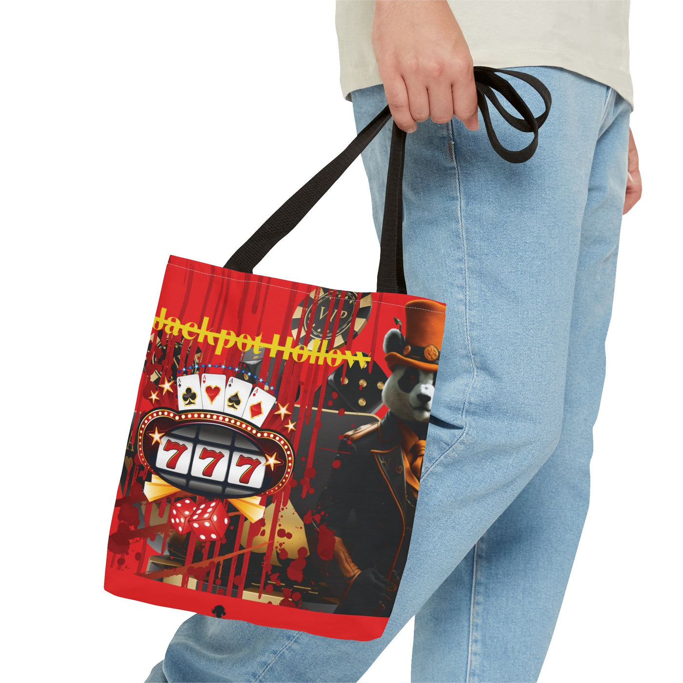 Gamer Fresh | Jackpot Hollow Horror Tote Bag | Slot 7 Red - Limited Edition