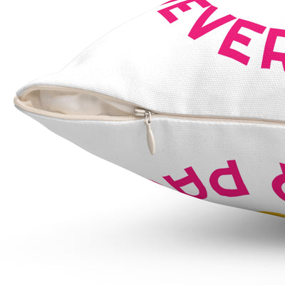 Gamer Fresh | My Gamer Life Never Pauses | Spun Square White Bed/Couch Pillow