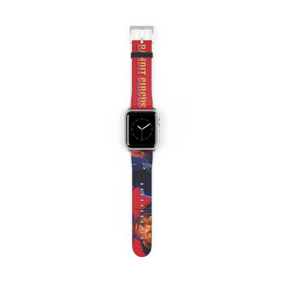 Bandit Circus | Red Faux Leather Apple Watch Band — Gamer Fresh™