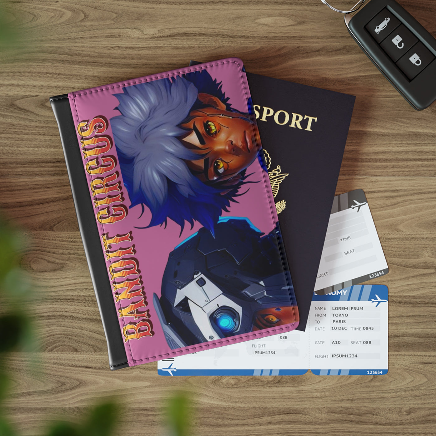 Gamer Fresh™ Travel Ops | Pink Personalized Passport Cover (RFID Blocking) — PU Faux Leather