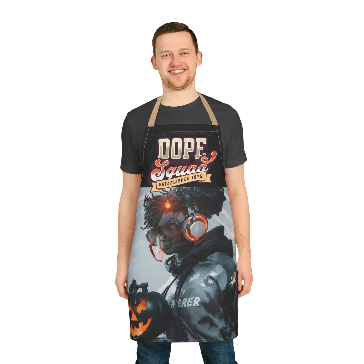 Gamer Fresh | Creep It Real: Smokey Ghosts — Midnight Black Dope Squad Edition | Halloween Apron | Limited Edition