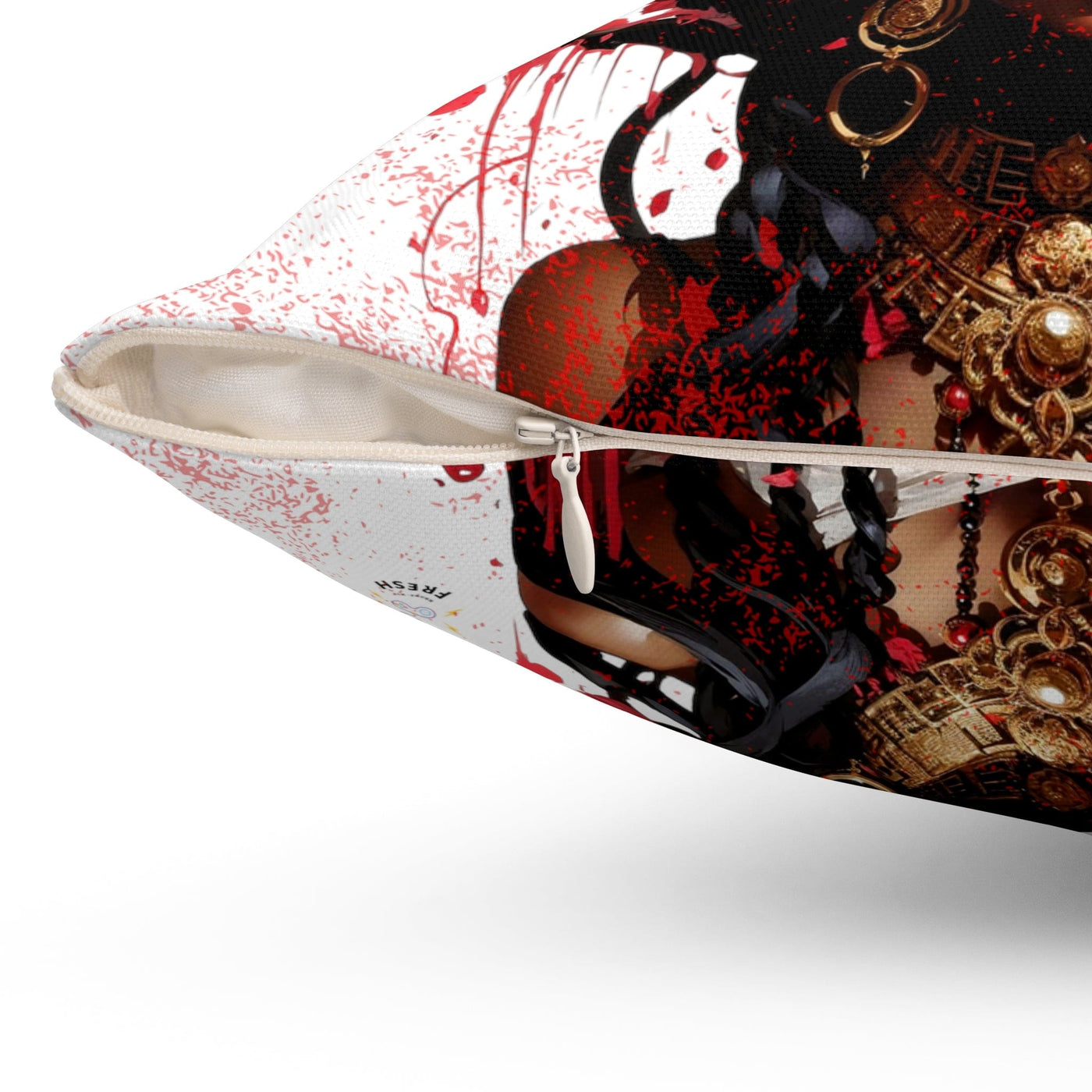 Gamer Fresh | Candessa Mortal Kombat 30th Anniversary Tribute Series | Imagine If Collection | White Square Pillow