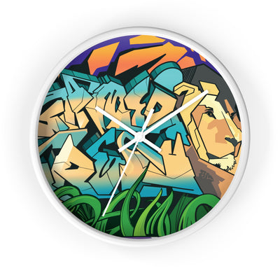 The Gamer Fresh Limited Edition | Graffiti Streamer | All Art Lion NYC Mural | Wooden Wall Clock