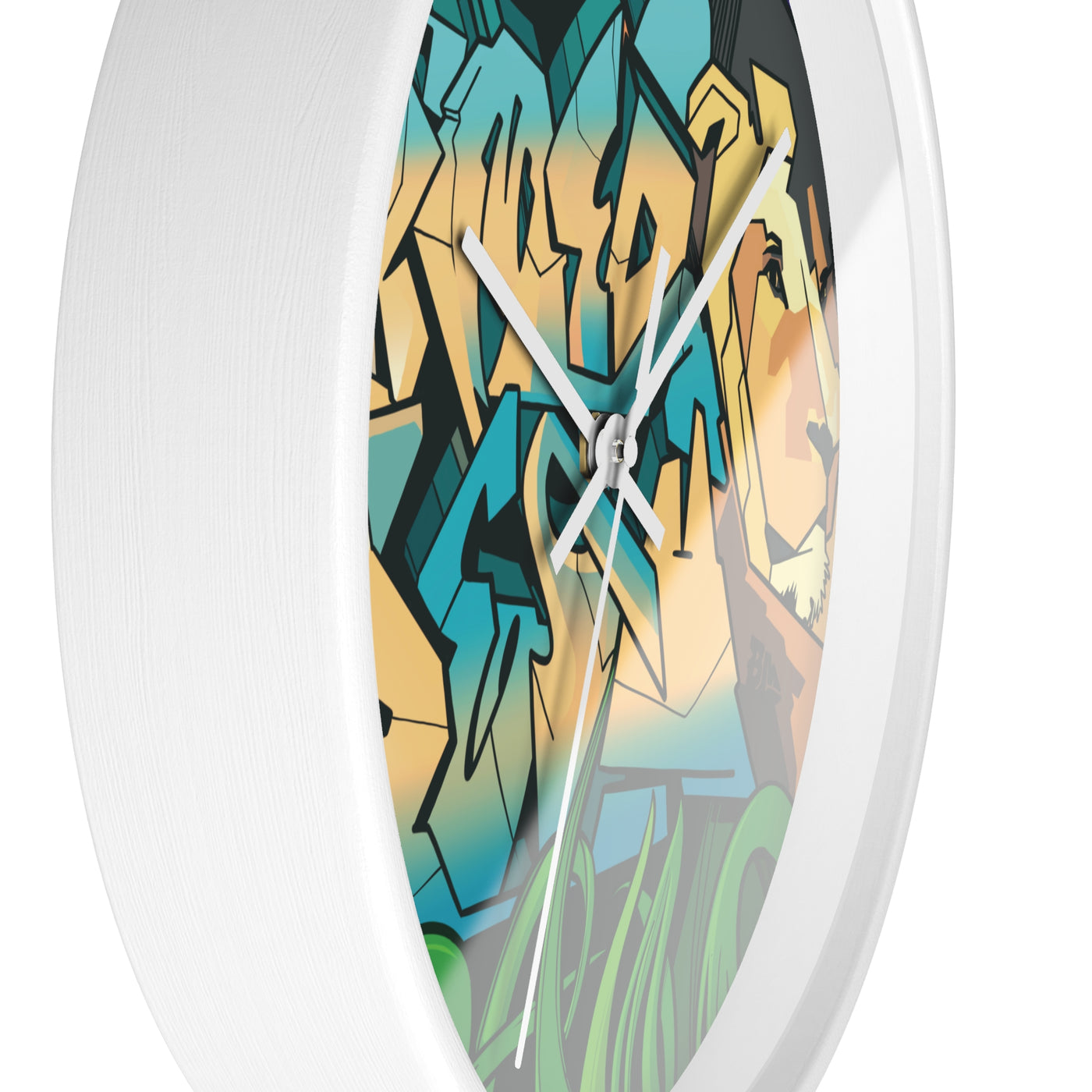 The Gamer Fresh Limited Edition | Graffiti Streamer | All Art Lion NYC Mural | Wooden Wall Clock