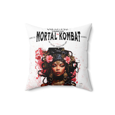 Gamer Fresh | Candessa Mortal Kombat 30th Anniversary Tribute Series | Imagine If Collection | White Square Pillow