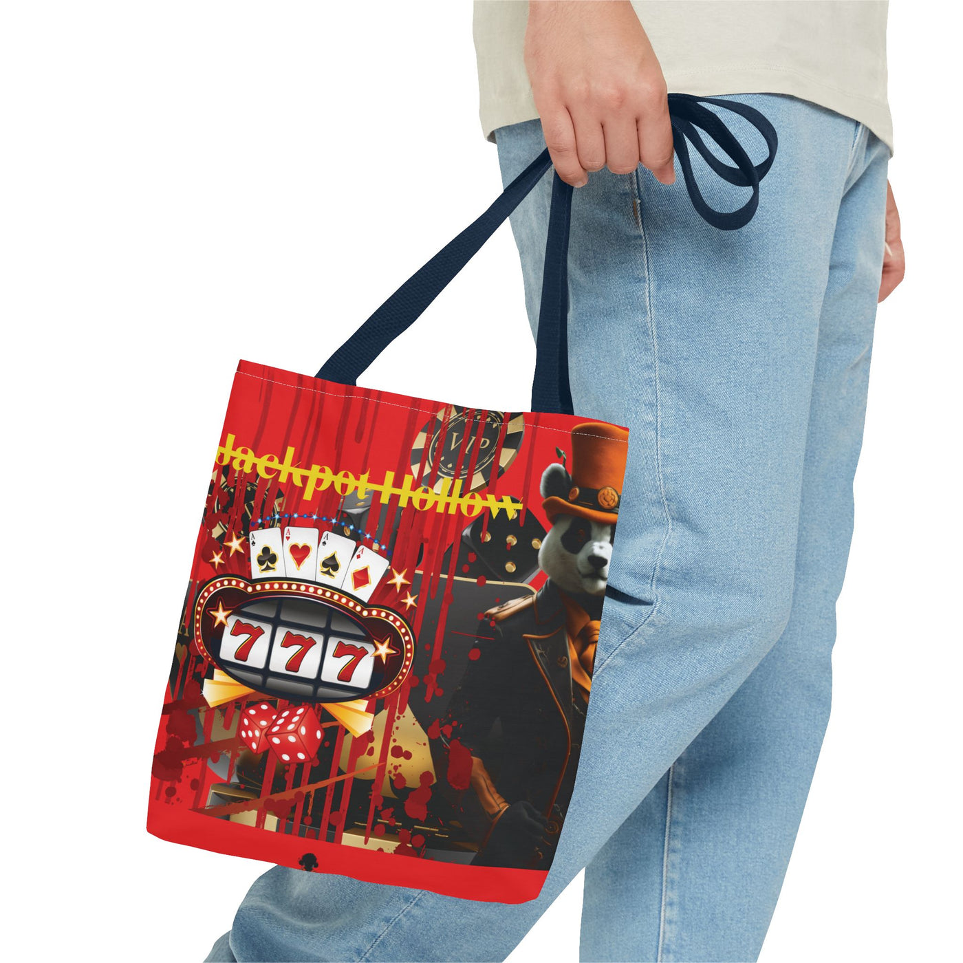 Gamer Fresh | Jackpot Hollow Horror Tote Bag | Slot 7 Red - Limited Edition