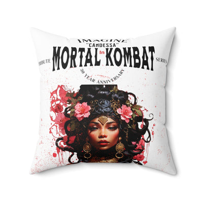Gamer Fresh | Candessa Mortal Kombat 30th Anniversary Tribute Series | Imagine If Collection | White Square Pillow