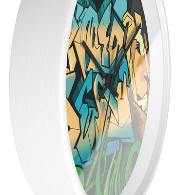The Gamer Fresh Limited Edition | Graffiti Streamer | All Art Lion NYC Mural | Wooden Wall Clock