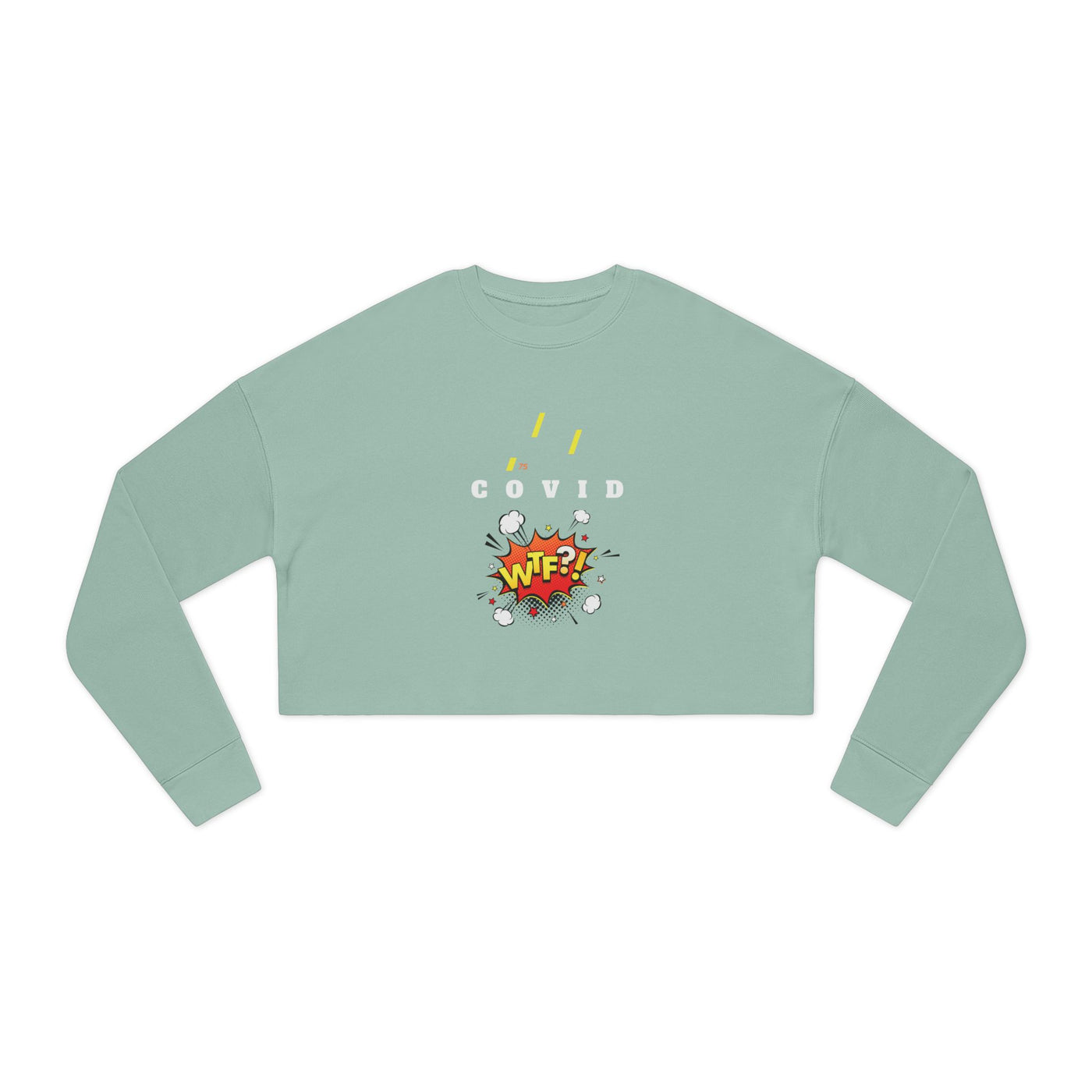 Gamer Fresh Vision | WTF Covid 19? | Women's Cropped Black Sweatshirt