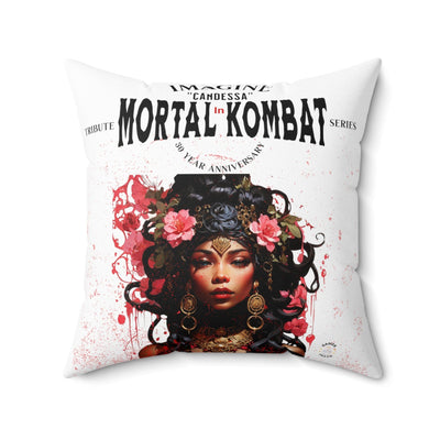 Gamer Fresh | Candessa Mortal Kombat 30th Anniversary Tribute Series | Imagine If Collection | White Square Pillow