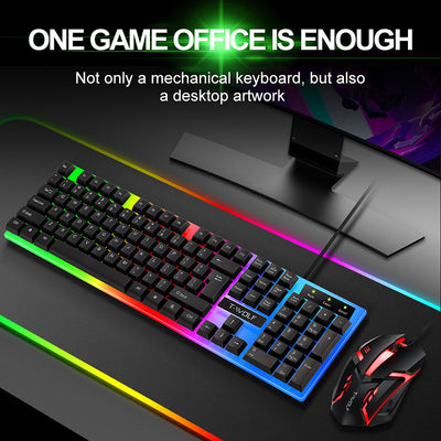 Gamer Fresh | T-Wolf Gaming Keyboard | High-Performance RGB Backlit Keyboard