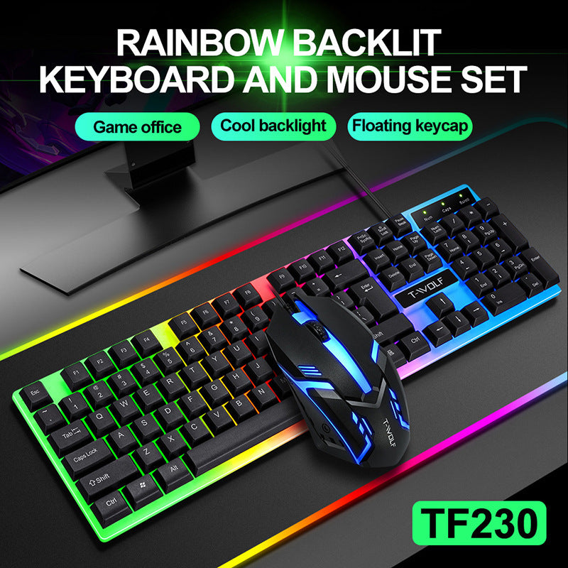 Gamer Fresh | T-Wolf Gaming Keyboard | High-Performance RGB Backlit Keyboard