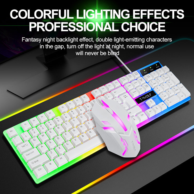 Gamer Fresh | T-Wolf Gaming Keyboard | High-Performance RGB Backlit Keyboard