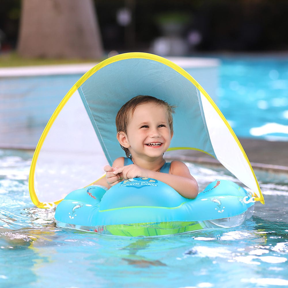 AquaPlay™ SplashBuddy Baby Swimming Float with Canopy