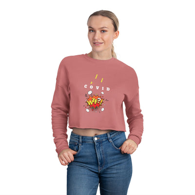 Gamer Fresh Vision | WTF Covid 19? | Women's Cropped Black Sweatshirt