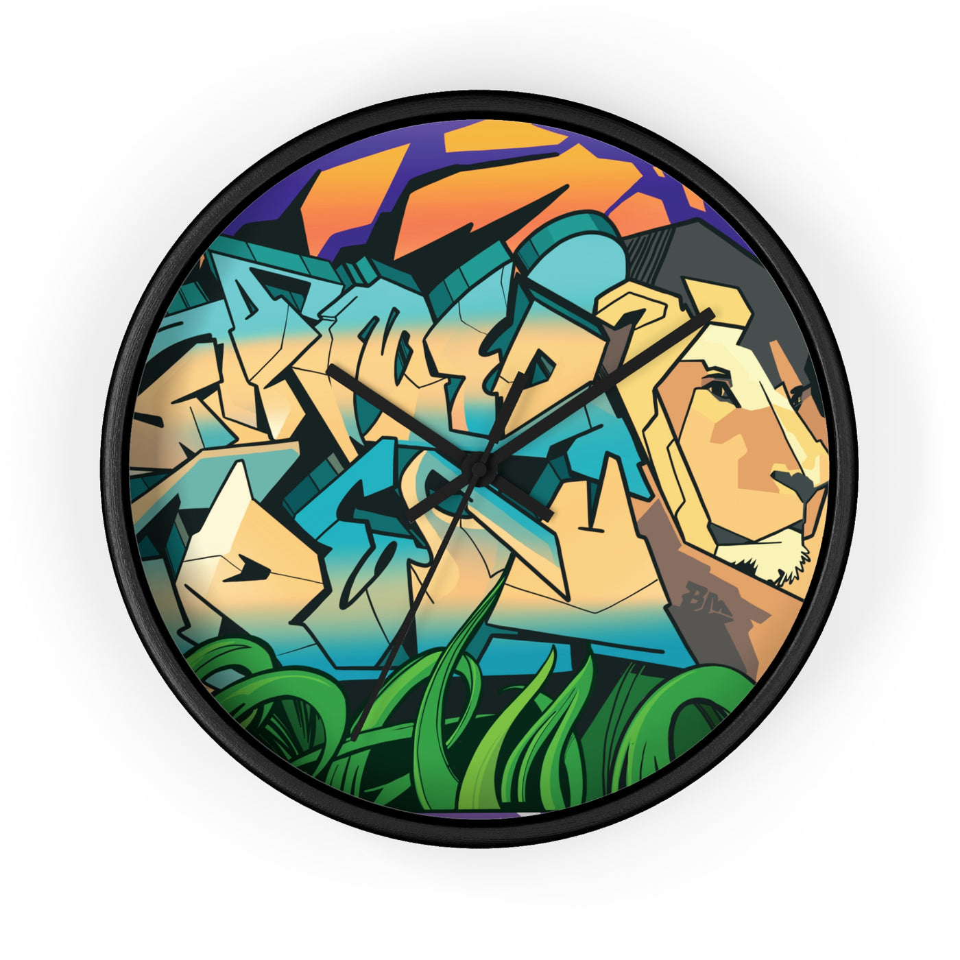The Gamer Fresh Limited Edition | Graffiti Streamer | All Art Lion NYC Mural | Wooden Wall Clock