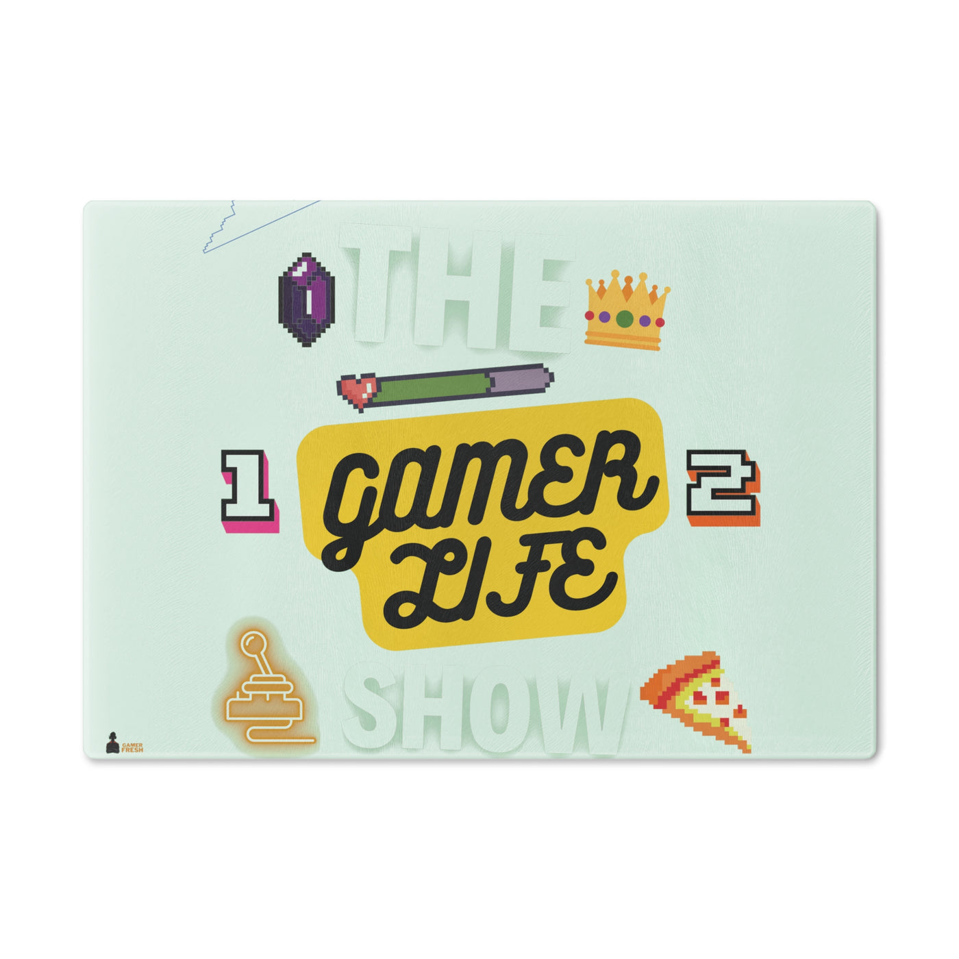The Gamer Life Show | Farm To Table Chef's Cutting Board | The Gamer Kitchen Table Collection | By Gamer Fresh