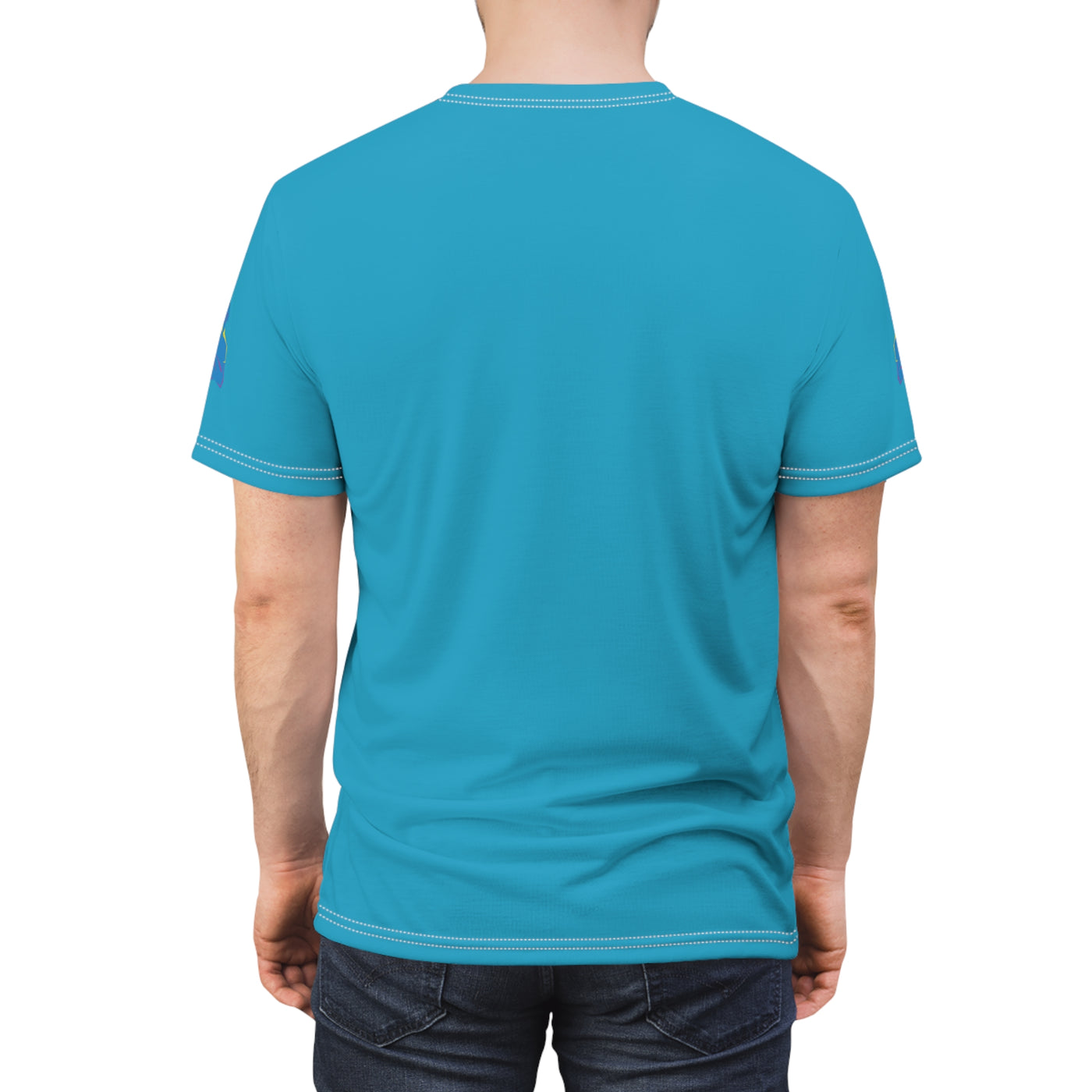 The All Premium Celestial Tiger x Energy Life Bar Aqua Blue Unisex Cut & Sew T-Shirt